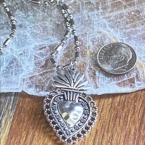 Silver Heart Pendant Necklace